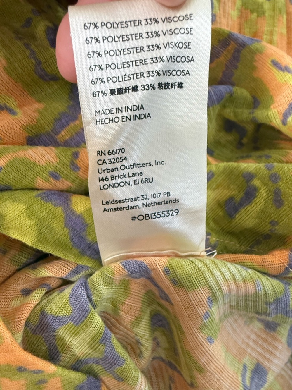 Free People Yellow Floral Boho Tunic with Green Accents - Picture 4 of 6
